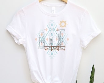 Rustic Santa Fe shirt women's Santa Fe tee women's rustic shirts Santa Fe gift tshirts