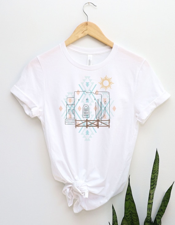 Rustic Santa Fe shirt women's Santa Fe tee women's rustic shirts Santa Fe gift tshirts