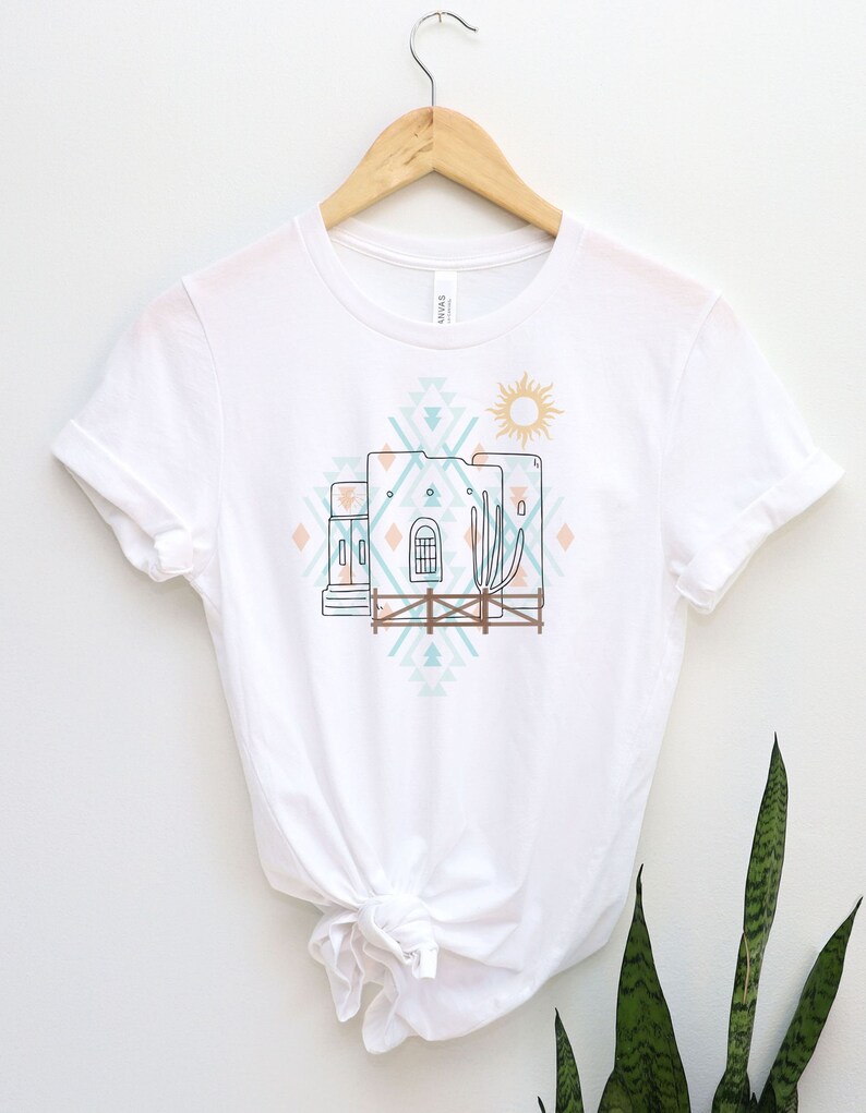 Rustic Santa Fe shirt women's Santa Fe tee women's rustic shirts Santa Fe gift tshirts bild 1