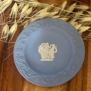 Wedgwood Jasperware blue pin dish