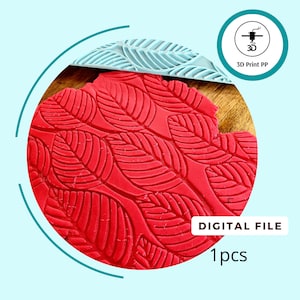May include: A red silicone rolling pin with a leaf pattern. The rolling pin is used to create a decorative pattern on fondant or dough. The image also includes the text "DIGITAL FILE" and "1pcs".