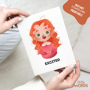 9 Flashcards de Emoções em Inglês, Educação Domiciliar, Imprimíveis Montessori para Crianças, Aprendizagem de Emoções, Materiais Montessori, Sentimentos