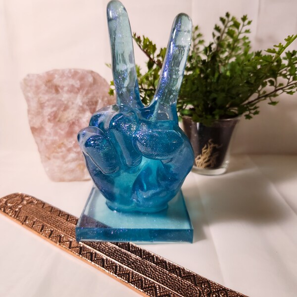 Peace Hand Statue Etsy
