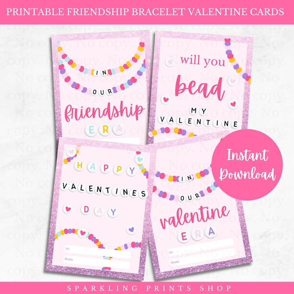 Friendship Bracelet Printable Card Etsy