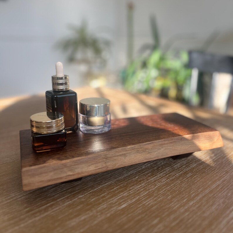 Large Live Edge Riser Wooden Bathroom Tray Live Edge Riser: Decorative Rustic Sink Caddy - Etsy