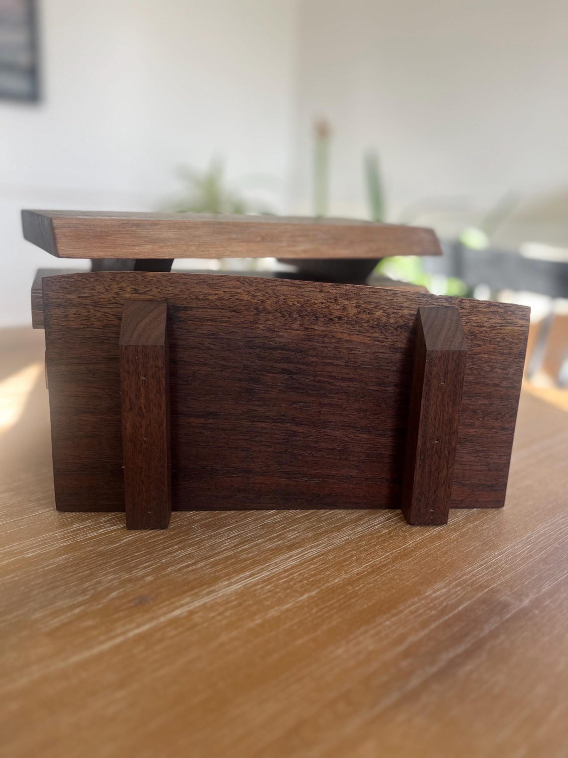 Wooden Bathroom Tray Live Edge Riser: Decorative Walnut Rustic Sink ...