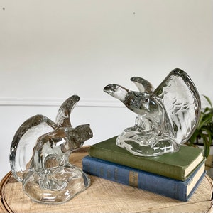 Vintage Bookends, Eagle Bookends, Vintage Bookend, Bird, Statue, Bald Eagle, Bookshelf, Glass, Birding, Eagles, Office Decor, Library Decor