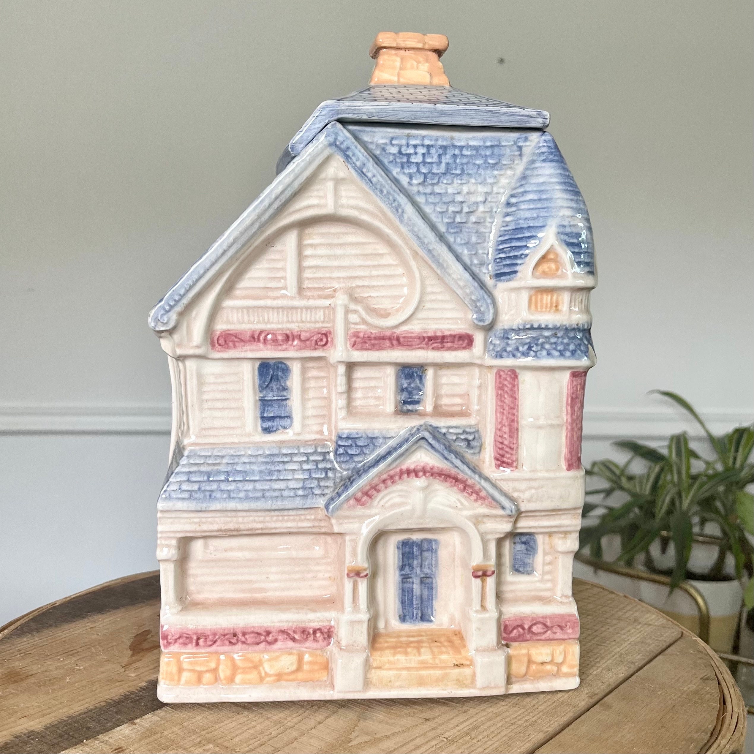 Vintage Cookie Jar Victorian House Cookie Jar Treasure Craft Etsy