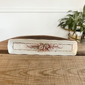 Vintage Jewelry Dish, Trinket Dish, Flower, Floral Dish, Small Jewelry Dish, Antique, Room Decor, Flower Dish