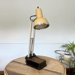 Vintage MCM Desk Lamp Spring-Loaded Table Task Lamp, Mid Centrury Modern 70s Electrix Retro Work Lamp