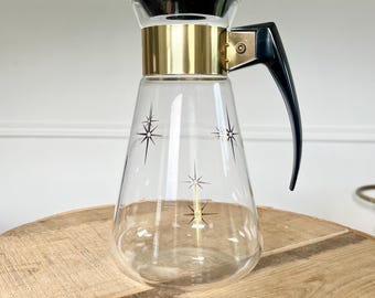 Vintage Coffee Thermos, Coffee Pot, Corning Ware Calloway Leaves and Vines, Vintage Kitchen, Vintage Carafe, Green Ivy, Kitchen Decor, Pyrex