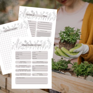 Herb Garden Planner, Gardening Journal, Garden Organizer, Garden Layout, Plant Profile