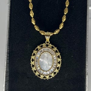 Mother Mary Pendant 14k Gold Vermeil over sterling silver
