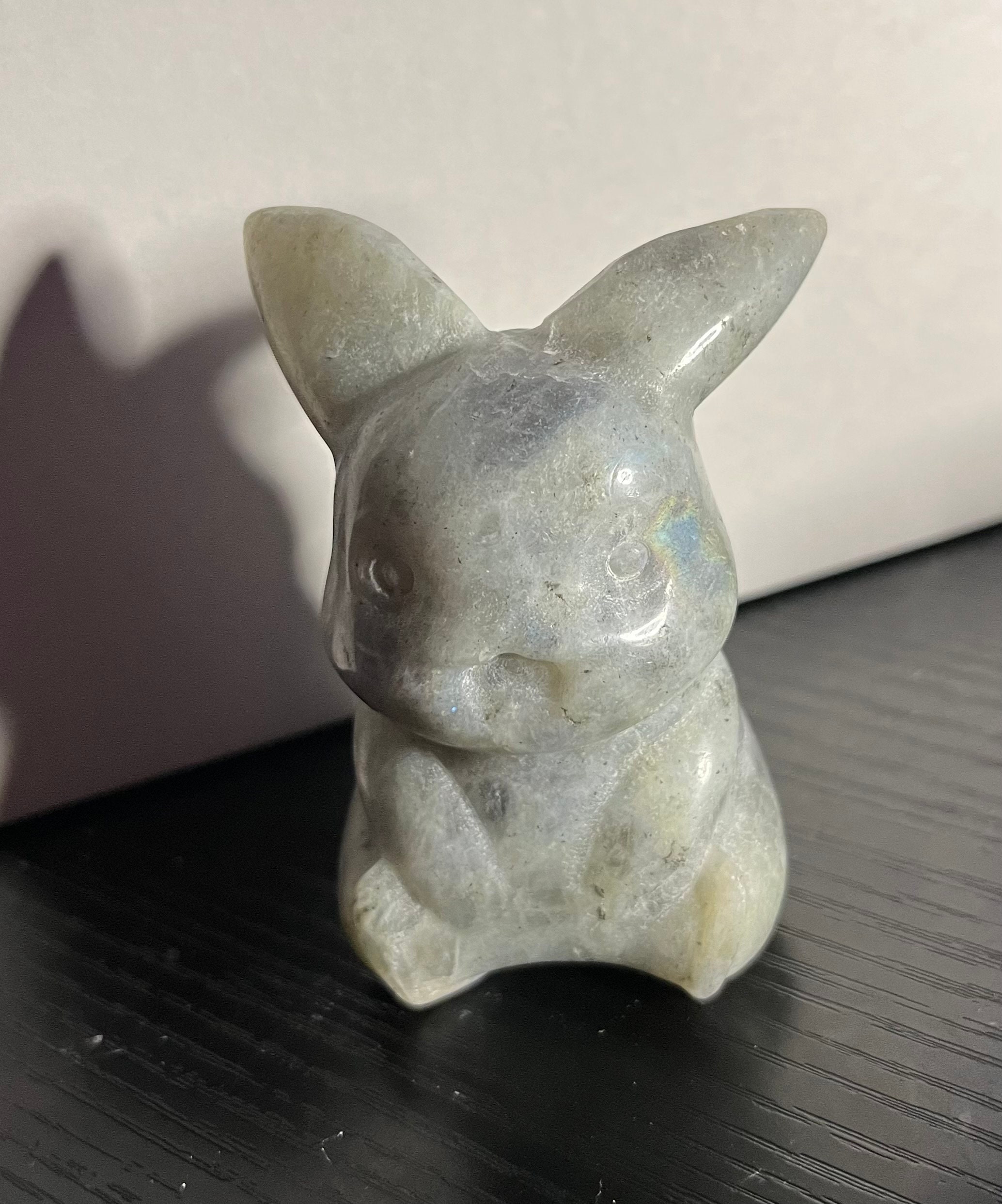 Labradorite Pikachu Pokémon Carving