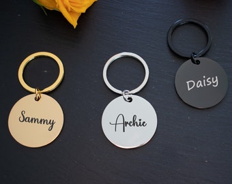 Etiqueta de perro con nombre Etiqueta de collar de perro personalizada Etiqueta de gato Etiqueta de collar personalizada ID de gato Nombre de identificación de perro Etiqueta de mascota grabada Etiqueta de nombre de gato