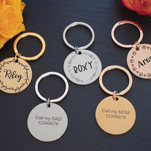 Framed Custom Dog and Cat Name Tag Personalized, Engraved ID & Name Tags for Your Pet's Collar!