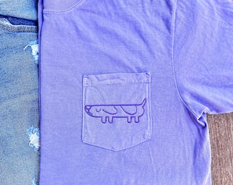 Bluey Long Dog pocket tee