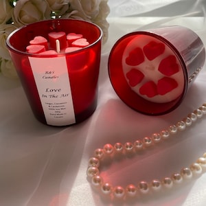Love candle,Hearts Candle,Personalized gift,Gift for teachers,soy candle,Birthday gift,Scented candle,container candle,cinnamon red candle,