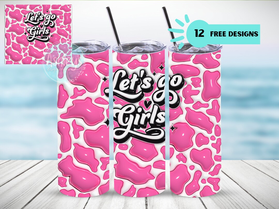 Inflated Sublimation Design 3D Tumbler Wrap 20 Oz Skinny Tumbler ...