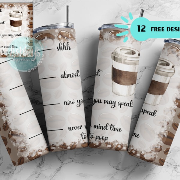 20oz Skinny Tumbler Wrap, Coffee Tumbler Sublimation Design, Sarcastic Tumbler png, Digital Download, Funny Tumbler wrap, Coffee Humor png