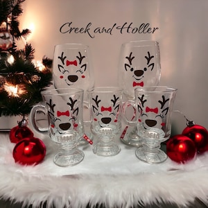 Reindeer hot chocolate mugs. Kids Christmas Gift, Christmas Party Favors, Kids Hot Cocoa, Stocking stuffers