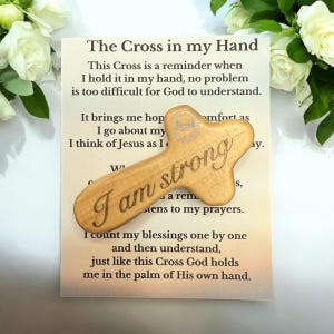 Personalized Wooden Cross Pocket Hug: Keepsake Memorial