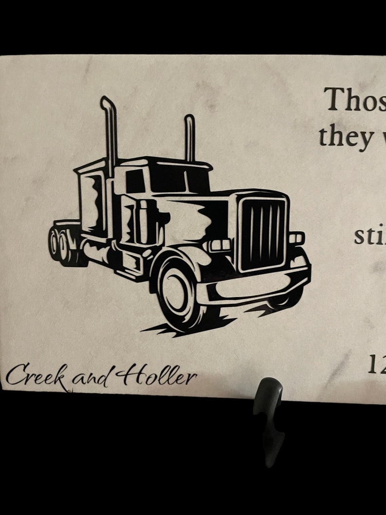 Personalized Truck Driver Memorial Tile Plaque, Loss of Truck Driver ...
