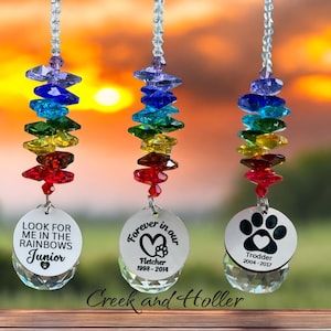 Personalized Pet Memorial Suncatcher: Loss of Dog Sympathy Gift
