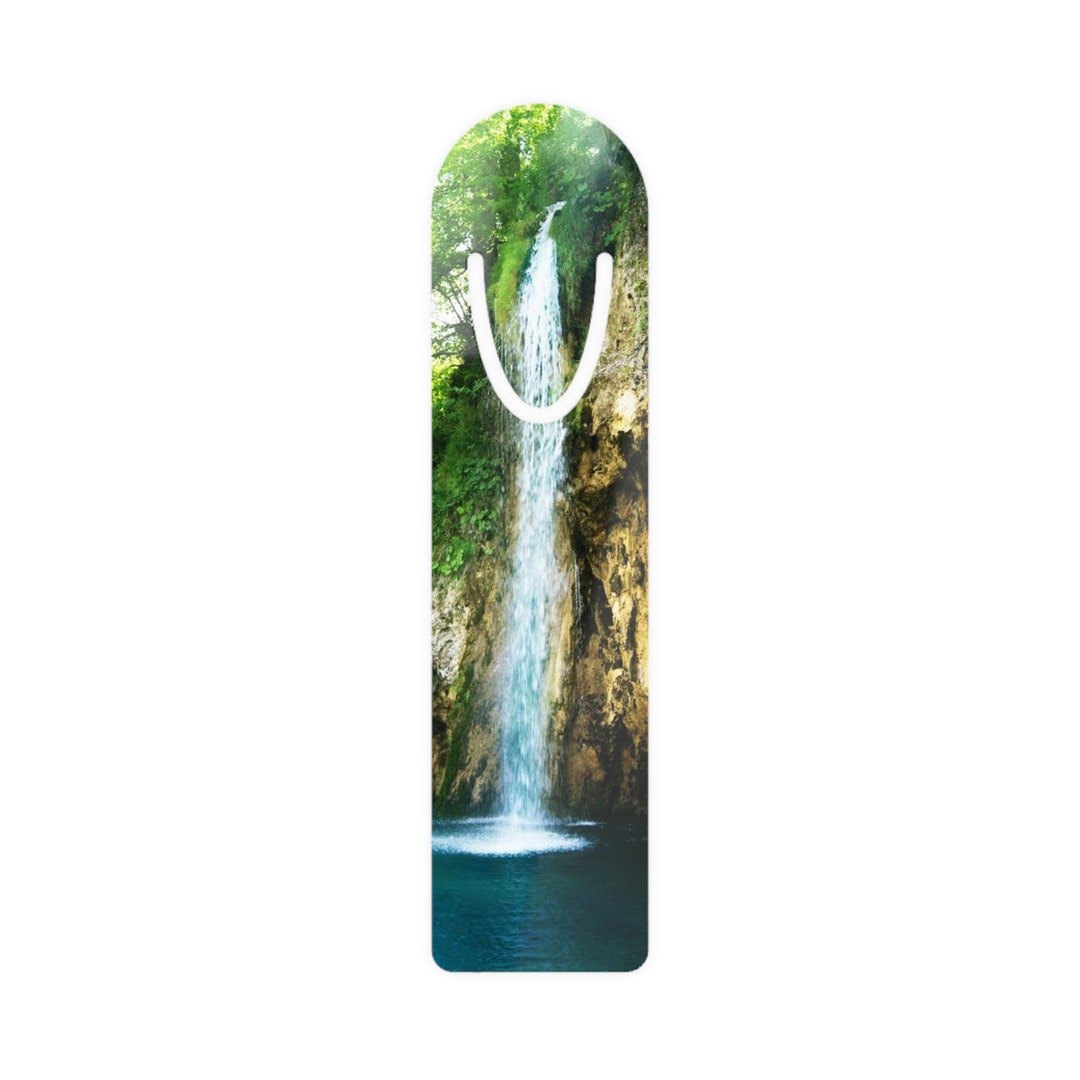 Unique Metal Bookmark: Picture of Waterfall on Aluminum - Etsy