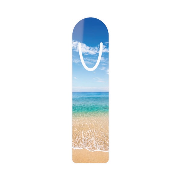 Beach Waves and Clouds Aluminum Bookmark - Perfect Gift for Book Lovers