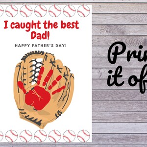 I caught the best dad! Father&#39;s day handprint keepsake gift