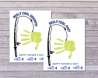 Papa vraiment cool ! Cadeau d'empreinte de main pour la fête des pères