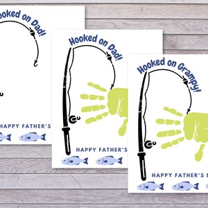 Hooked on Dad! Father's day handprint gift