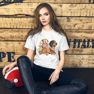 Camiseta Smokey y Dolly Parton, fútbol de Tennessee, vols de Tennessee, voluntarios, camisetas de fútbol, temporada de fútbol, Dolly Parton, Tennessee