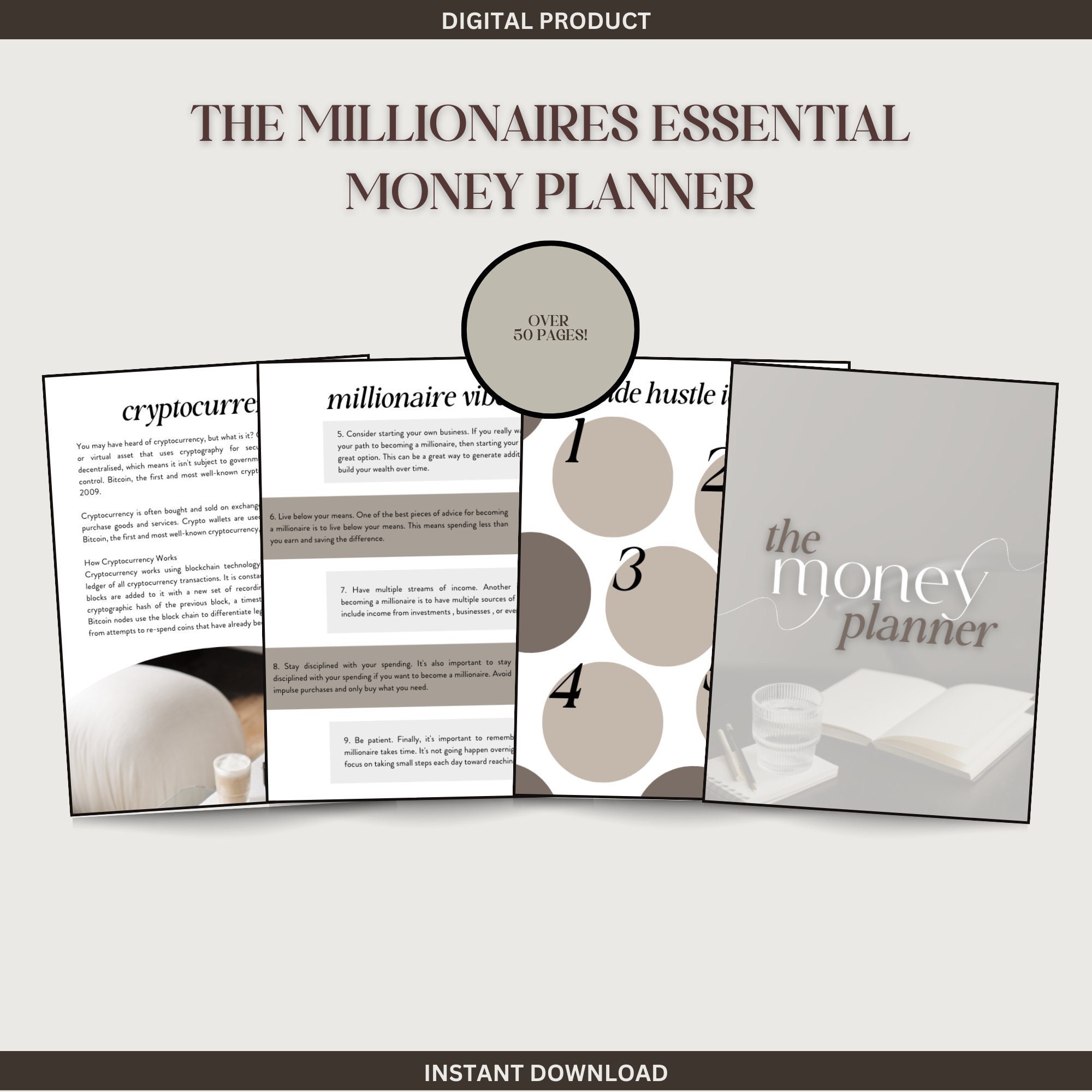 The Ultimate Guide to Becoming a Millionaire - Financial Planner, Digital  Money Planner, Cash Stuffing, Millionaire Guide, Get Rich Now - Etsy