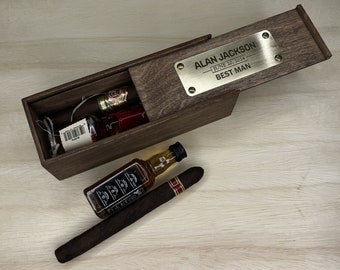 Custom Wood Groomsmen Gift Box: Engraved Keepsake Memory Box
