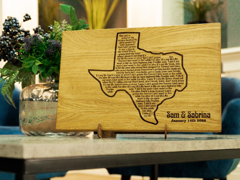 Wedding Song Lyrics Gift for Couple 5th Anniversary, First Dance Lyrics Wedding Gift, Custom