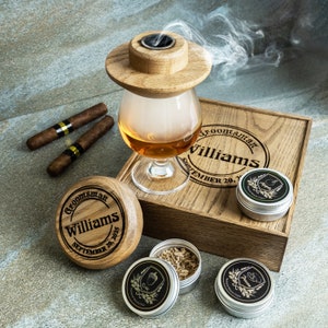 Smoker Kit for Whiskey Bourbon Cocktails, Personalized Groomsmen Gift, Custom Home Bar Drink Tool Set, Husband Birthday Gift, Groomsman Gift
