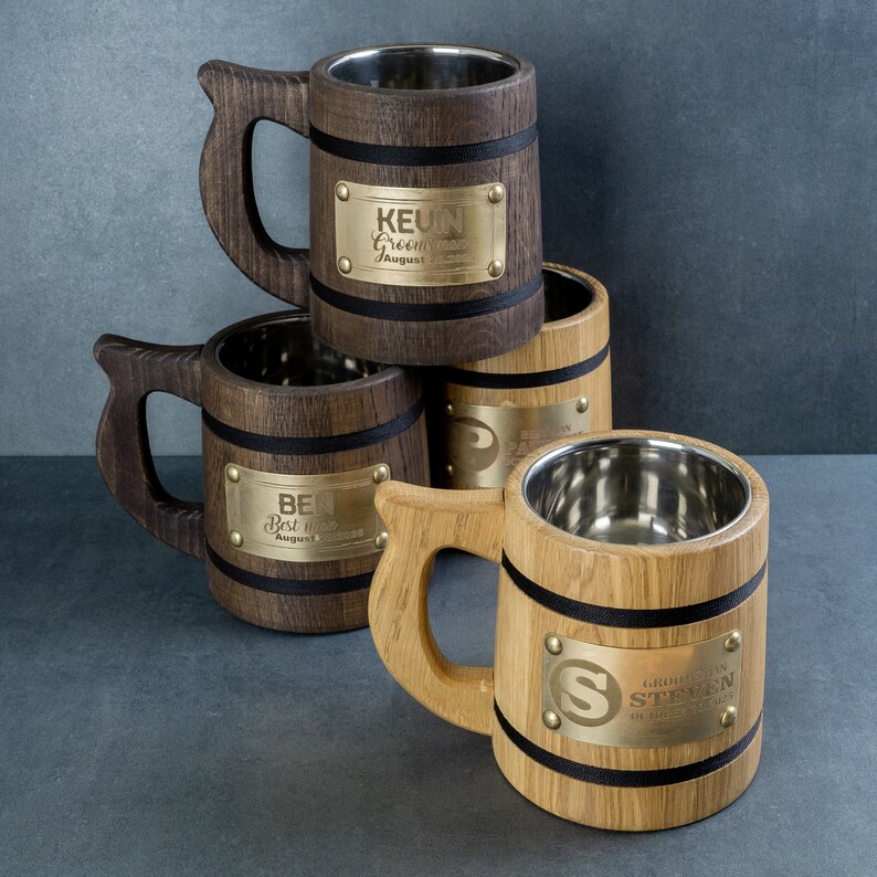 groomsman beer mug