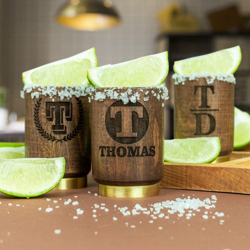 Tequila Glass Initials - Etsy