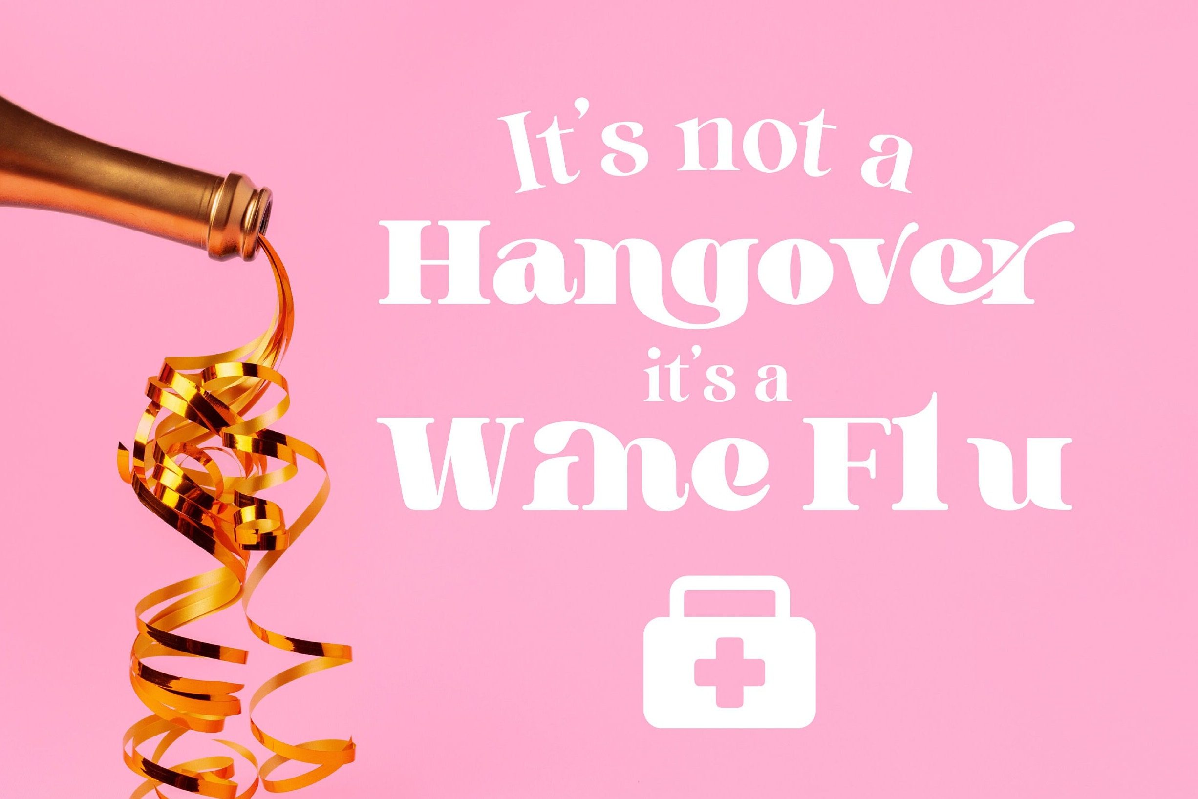 It's Not a Hangover, It's Wine Flu - Wine Bottle Insulator