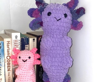 Modèle au crochet axolotl sans couture, motif amigurumi facile, motif amigurumi sans couture