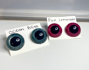 Yeux de sécurité peints à la main de 20 mm à 30 mm pour amigurumi, yeux de sécurité en plastique pour jouets en peluche au crochet