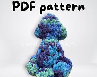 Einfache No-Sew-Tintenfisch-Häkelanleitung: Amigurumi Meerestier (PDF-Muster)