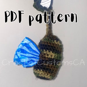 Dog poop bag holder crochet pattern, Waste bag holder crochet pattern