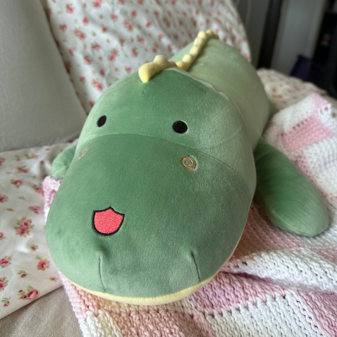 27 Inch 3 Lbs Weighted Stuffed Animals for Stress Relief Large Green Dinosaur Plush on Amazon Etsy