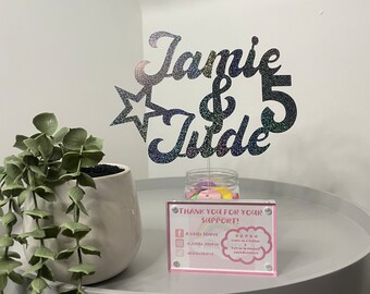 Personalised Twin Name Cake Topper