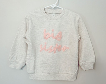 Sudadera de bebé personalizada- Jersey bordado con nombre de fieltro para niños pequeños- Puntada de manga corta personalizada