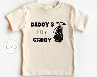 Camiseta de manga corta para niños pequeños de Daddy's Little Caddy - Body de golf para bebé - Camiseta para niños del día del padre