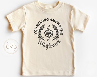 Spring Short Sleeve Toddler T-Shirt- Flower Baby Bodysuit- Summer Kids Tee